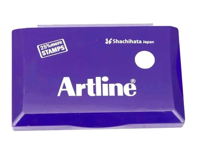 Artline Stamp Pad Medium Size 126X77 MM Violet Ink  Pack of 10 Stamp Pad