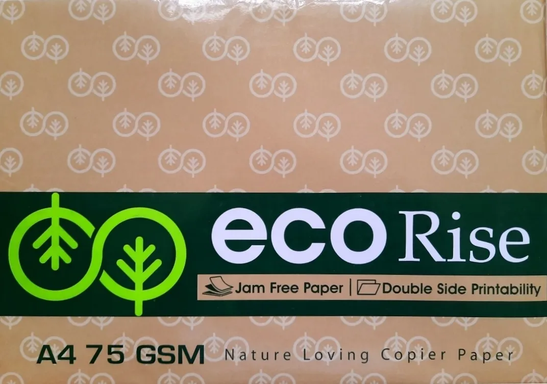 Eco Rise Printing Copy A4 Size JK Paper Eco Tree Friendly 75 GSM 500 Sheet Pack of 4
