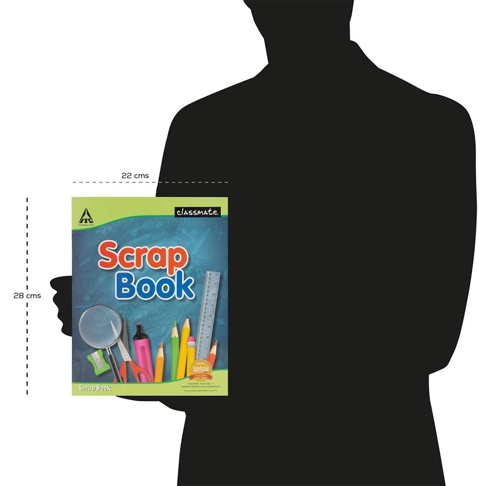 Classmate Scrap Book Soft Cover 36 Pages 28X22 cm Plain and Ruled Pack of 1