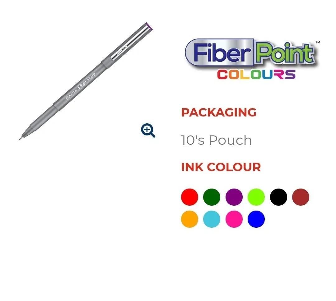 RORITO FIBERPOINT Colours Pen (Pack of 10)